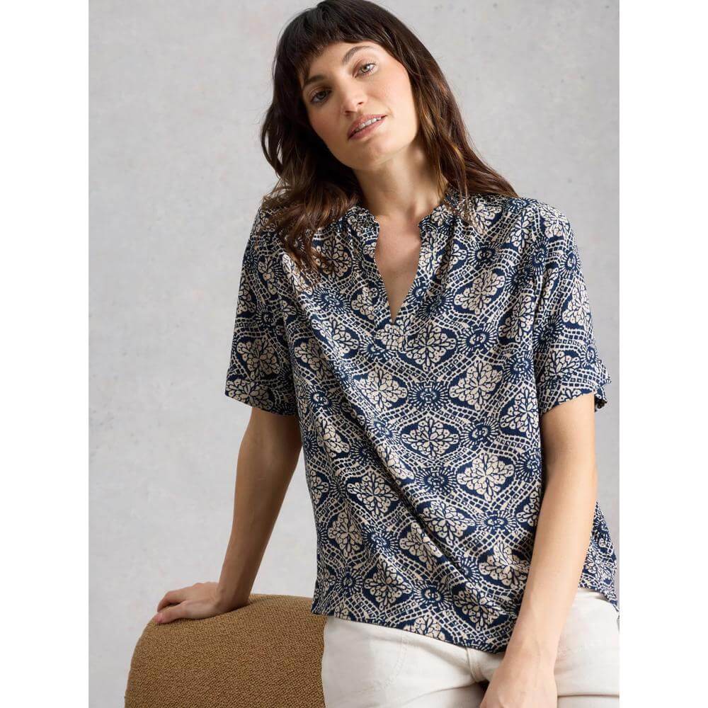 White Stuff Teakie Crinkle Blouse